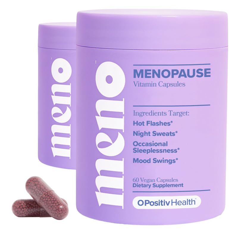 MENO Vitamins for Menopause, 30 Servings (Pack of 2) - Hormone-Free Menopause Supplements for Women with Black Cohosh & Ashwagandha KSM-66 - Helps Alleviate Hot Flashes, Night Sweats, & Mood Swings