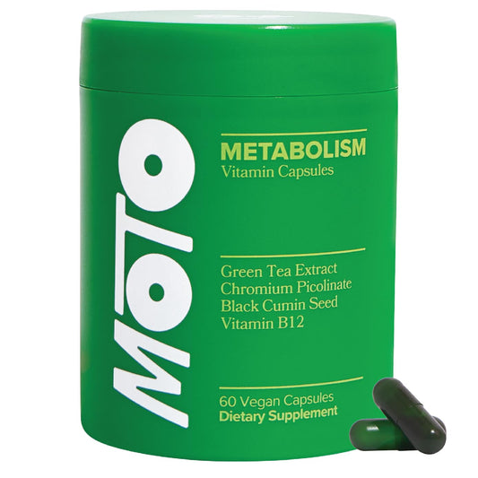 O Positiv Moto Women's Metabolism Support - Energy, Curb Cravings, Healthy Metabolism - Vegan Capsules, 30 Servings