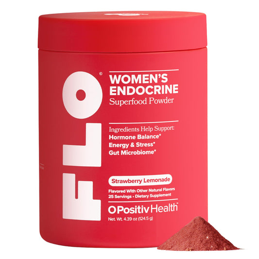 FLO Women’s Endocrine Superfood Powder – Supports Healthy Cortisol Levels, Hormonal Balance, Thyroid & Gut Health – Multivitamin Plus Rhodiola, DIM, Myo-Inositols, Red Superfood – 25 Servings