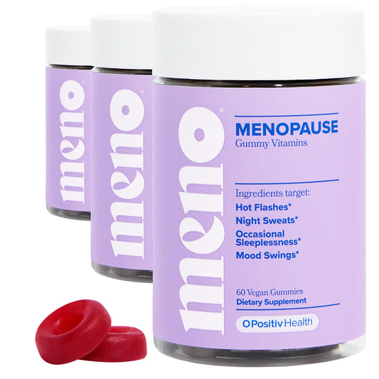 MENO Gummies for Menopause, 30 Servings (Pack of 3) - Hormone-Free Menopause Supplements for Women With Black Cohosh & Ashwagandha KSM-66 - Helps Alleviate Hot Flashes, Night Sweats, & Mood Swings