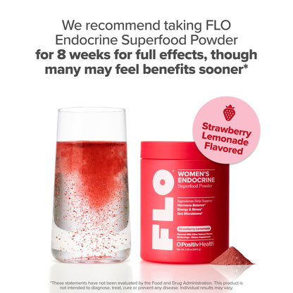 FLO Women’s Endocrine Superfood Powder – Supports Healthy Cortisol Levels, Hormonal Balance, Thyroid & Gut Health – Multivitamin Plus Rhodiola, DIM, Myo-Inositols, Red Superfood – 25 Servings